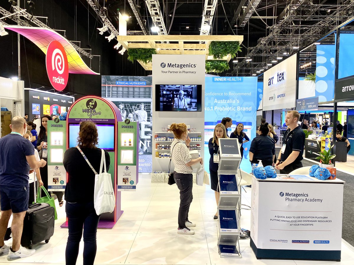 andrewthiggs's tweet photo. So proud of our team at #APP2022. Makes you proud working for a company helping people live happier and healthier lives 🙏. Visit us at stand 66-69, to win some great prizes!

#APP2022 #Pharmacy #Metagenics  #Innerhealth #EthicalNutrients #GCCEC @PharmGuildAus @metagenics https://t.co/GKgTzlcvVG