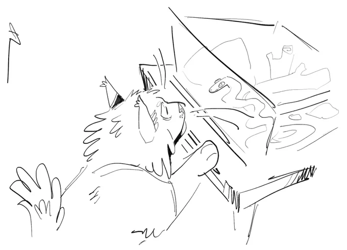 they refused to stay in place for a photo so i had no choice but to draw what i just witnessed 