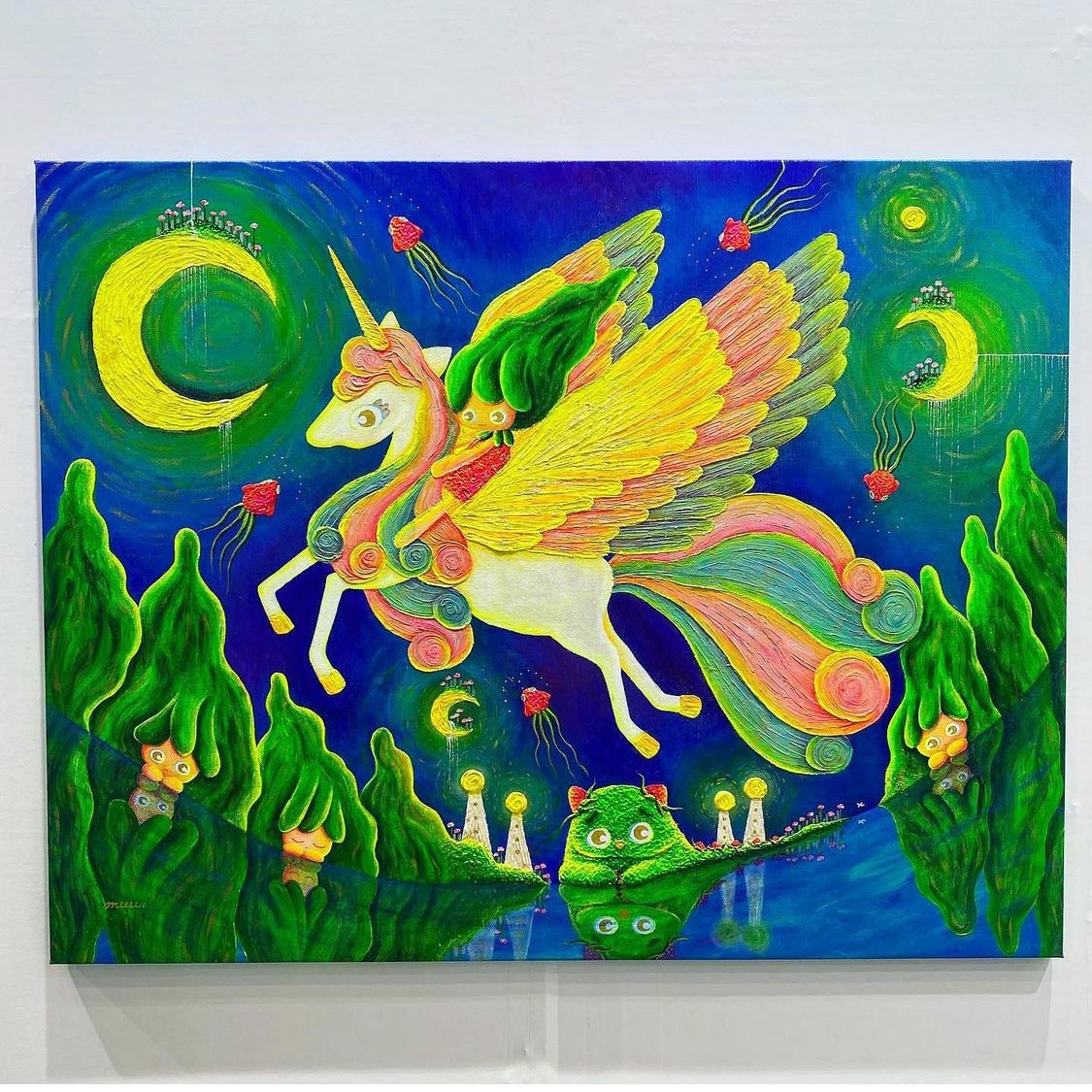 nanahoshimuu's tweet photo. アートフェア東京

３つの作品のうちの１つ

ペガサスユニコーン🦄

（展示前から完売でした🙇‍♀️） https://t.co/Yhl14pEB7g