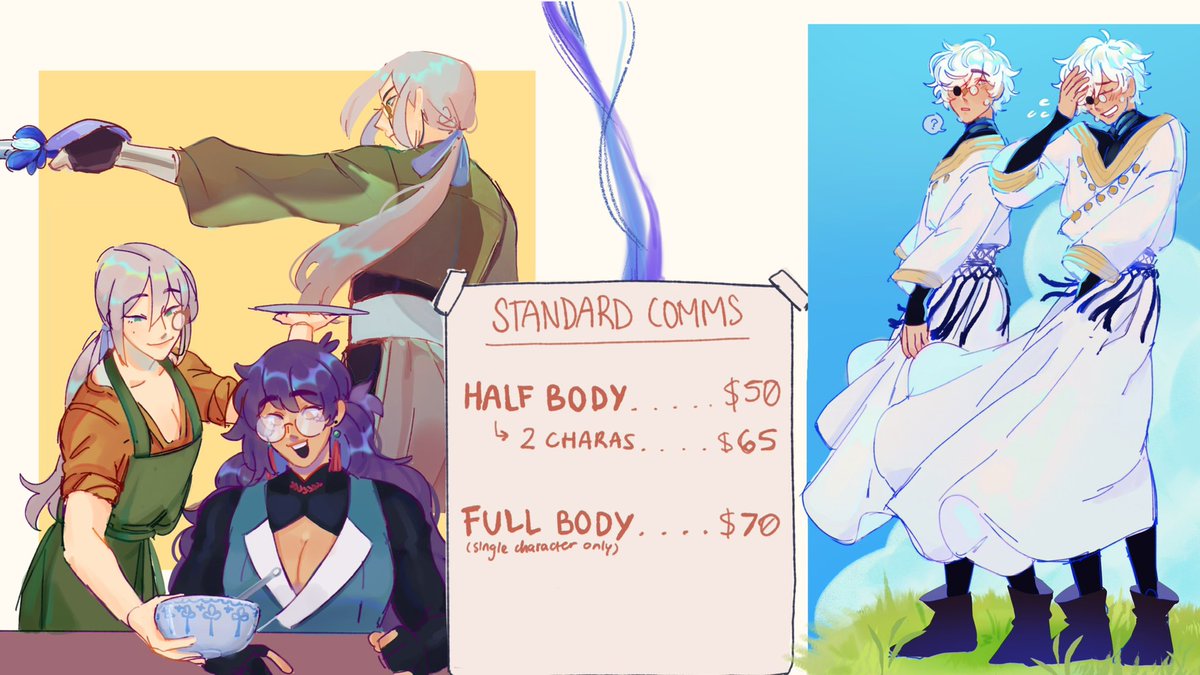 [ RTs appreciated!] 

opening up 3 slots for these two types :D (more in the thread!) 