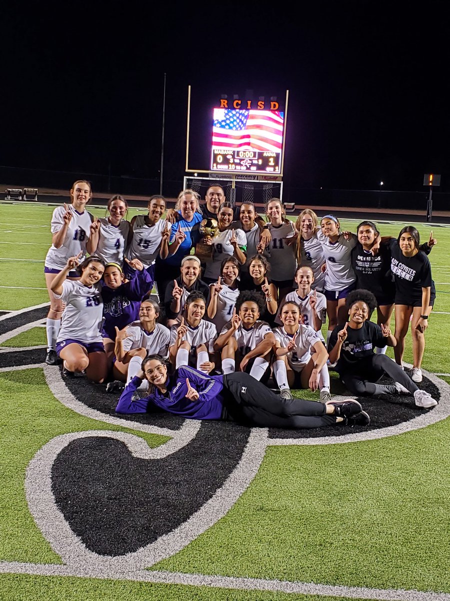 BI-DISTRICT CHAMPS, BABY! 🏆⚽
Coming home with a 1-0 win over a talented Mabank team. The lone, game winning goal from freshman Keely McGrath! Super proud of our girls! They truly gave their all tonight. On to the next one! 💪💜
#IronSharpensIron
#FAMILY
#ALLIN
#StayHungry