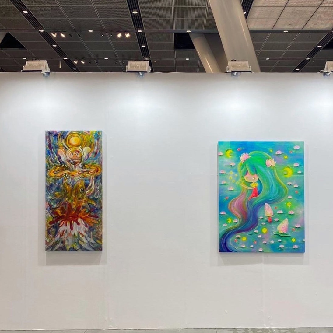 nanahoshimuu's tweet photo. アートフェア東京

３つの作品のうちのもう１つ

睡蓮🌸

Water Lily 

（展示前から完売でした🙇‍♀️） https://t.co/GAR3kAVIVr