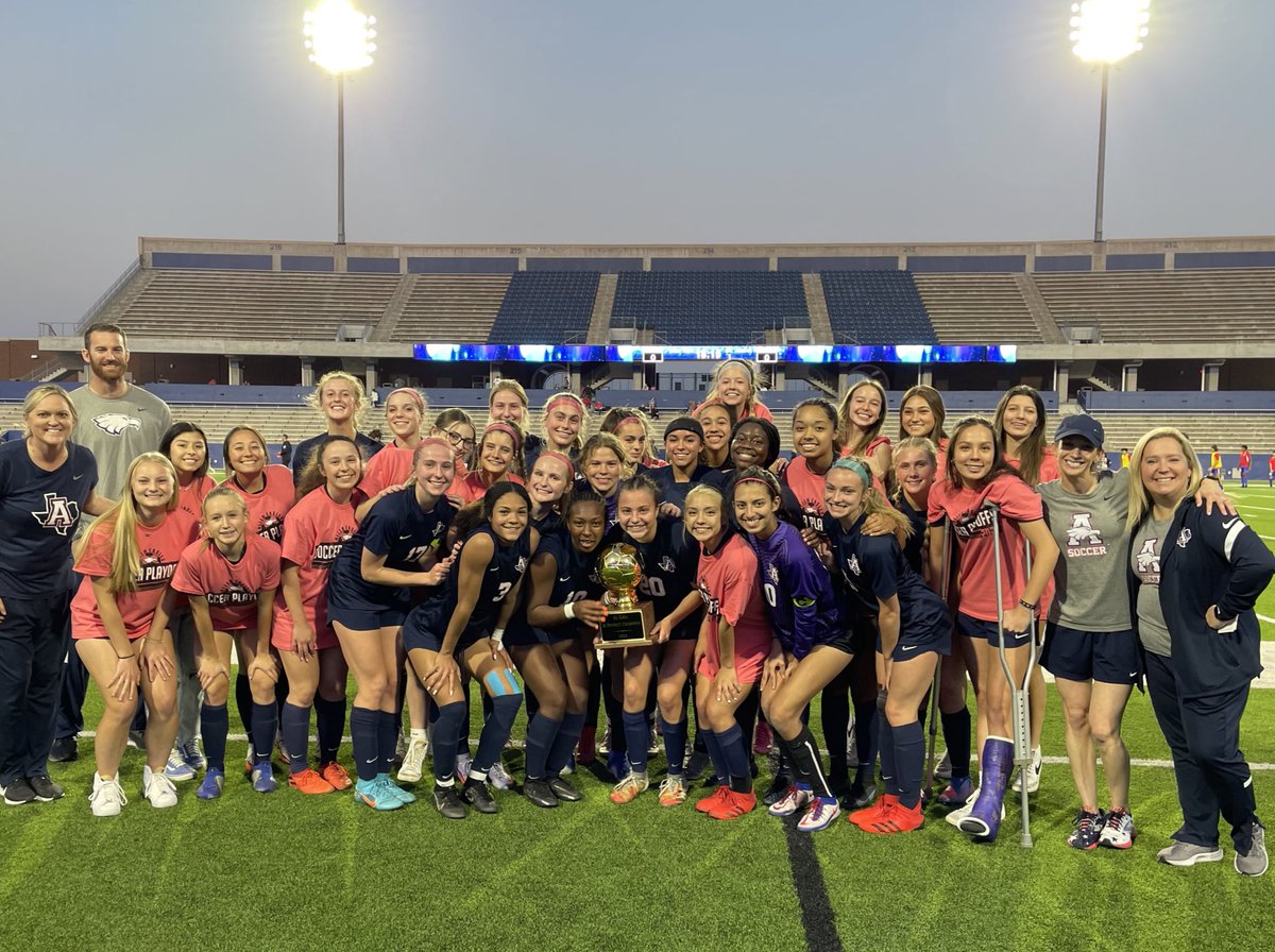 Bi District Champs!! What a battle by these girls!! #AUp #NothingisGiven #EverythingisEarned 💙🦅⚽️❤️