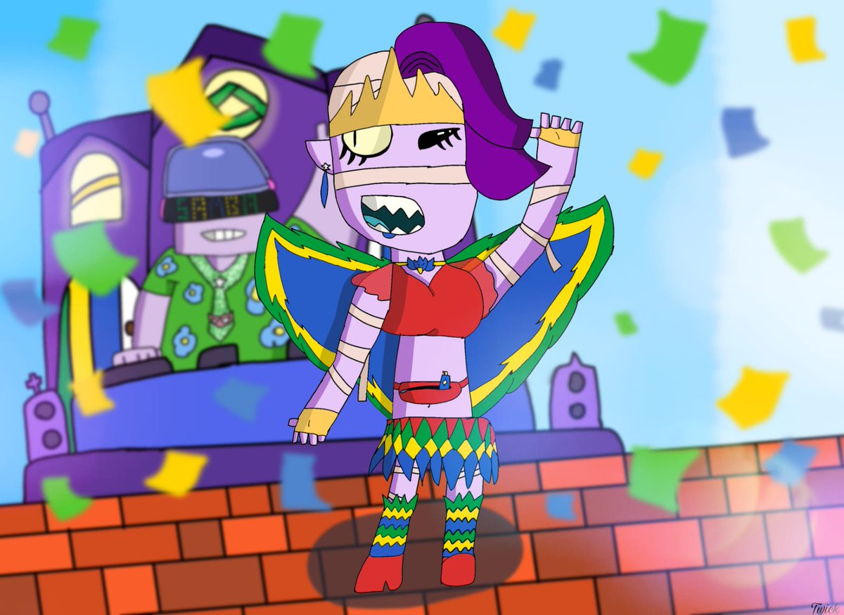 Twick_Original's tweet photo. Finalmente Postei a minha skin da Samba Star Emz, foi muito legal trabalhar nela e demorou bastante, queria fazer algo que representasse o brasil, espero que gostem do resultado final e me diga o que acharam! @clashcomnery @RThunderclash #PopStarrEmz https://t.co/1xKIrRs7HH https://t.co/GxZ4QAM3Z3