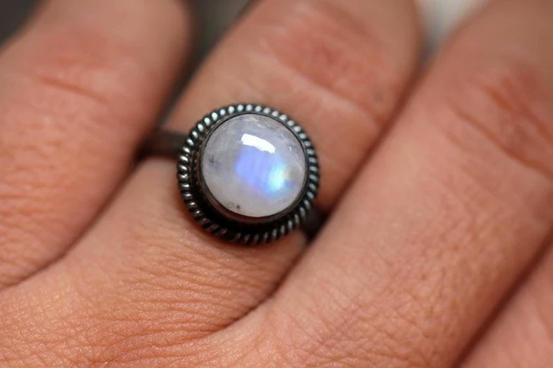 aStudio1980's tweet photo. Rainbow Moonstone ring - Oxidized ring - Round ring - Artisan ring - Gemstone sterling silver ring - Gift for her https://t.co/HRbHZR5W1f via @Etsy #etsy #ring #jewelry #moon #moonstone #gift #giftforher #giftformom #handmade #handmadejewelry https://t.co/QqP4818cnT