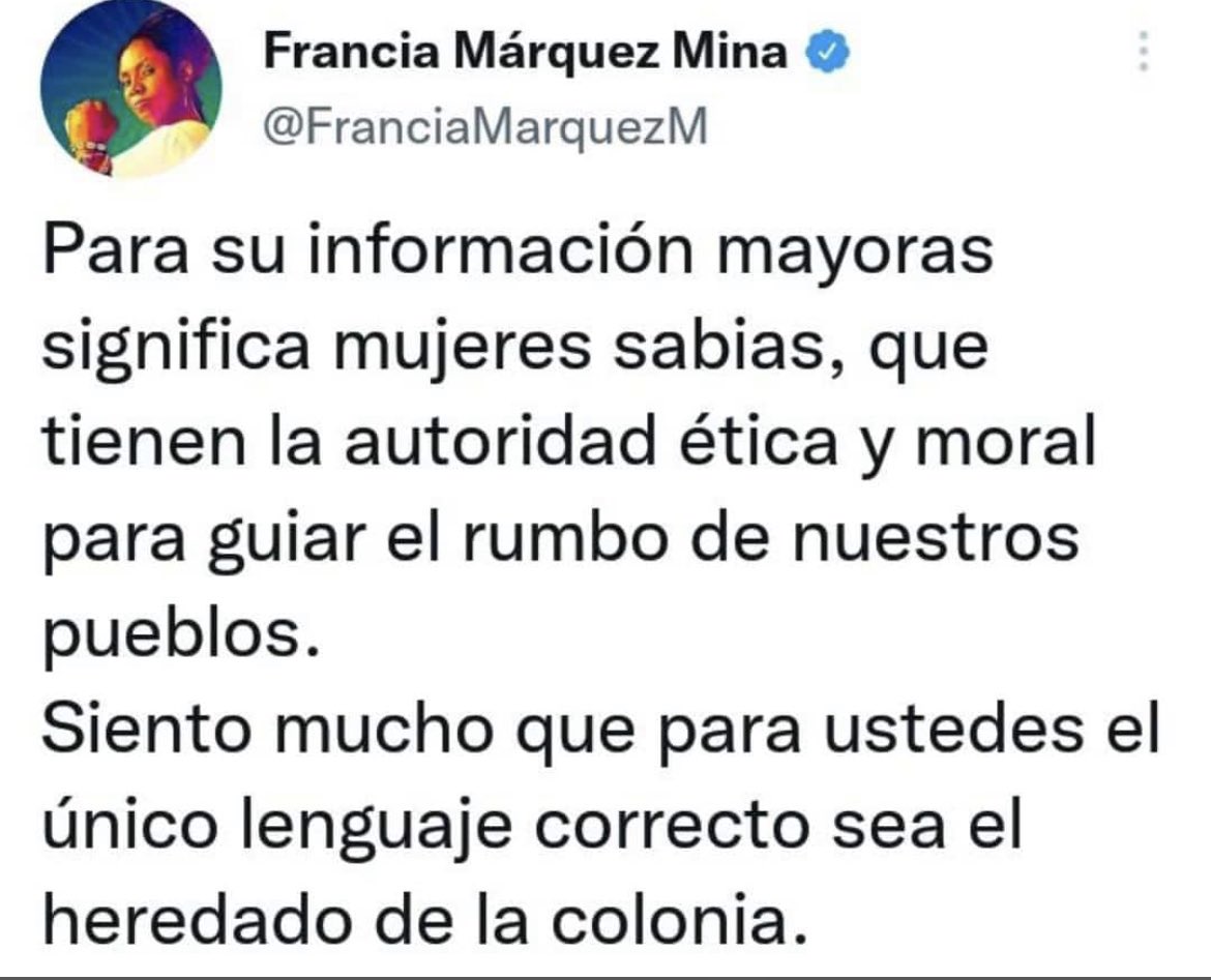 asoparupa's tweet photo. La narración oral y construccion ideológica del principio de la vida, nacen desde las realidades colectivas, #Mayoras representa el ecosistema social de nuestros pueblos y la resistencia a la discriminación del sistema colonial. Gracias @FranciaMarquezM #legadonatural https://t.co/ChKaMjZMTM