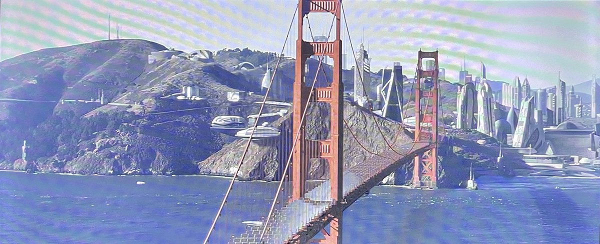 YourProtagonist's tweet photo. Whenever I watch anything Star Trek-related, I try to image the chain of events that would compel Marin County to allow this much development https://t.co/ikzaG6DMvR