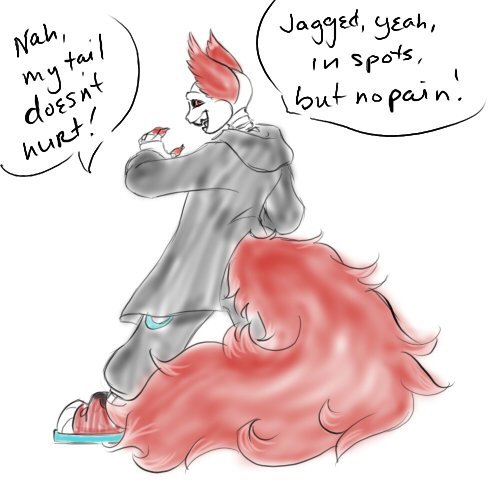 GenniiDrominda's tweet photo. Question10: does your broken tail still hurt or is it just healed jagged? #askboofthewolfskeleton #myart #notadancer https://t.co/TrV2WQsIQ6