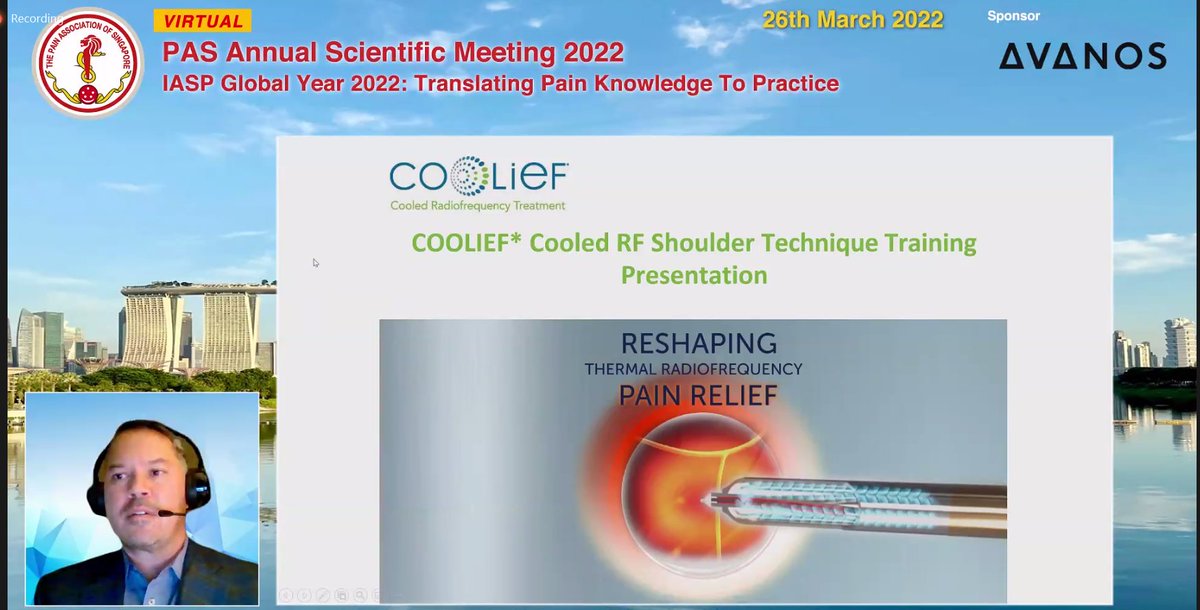 Say Yang Ong (@sayyangong) on Twitter photo Dr <a href="/eckmann_max/">Max Eckmann</a> speaking on cooled RF for shoulder joint for our <a href="/PASpainsg/">Pain Association Singapore</a> morning symposium supported by <a href="/AvanosMedical/">Avanos Medical</a> #PASASM2022 Dr <a href="/eckmann_max/">Max Eckmann</a> speaking on cooled RF for shoulder joint for our <a href="/PASpainsg/">Pain Association Singapore</a> morning symposium supported by <a href="/AvanosMedical/">Avanos Medical</a> #PASASM2022