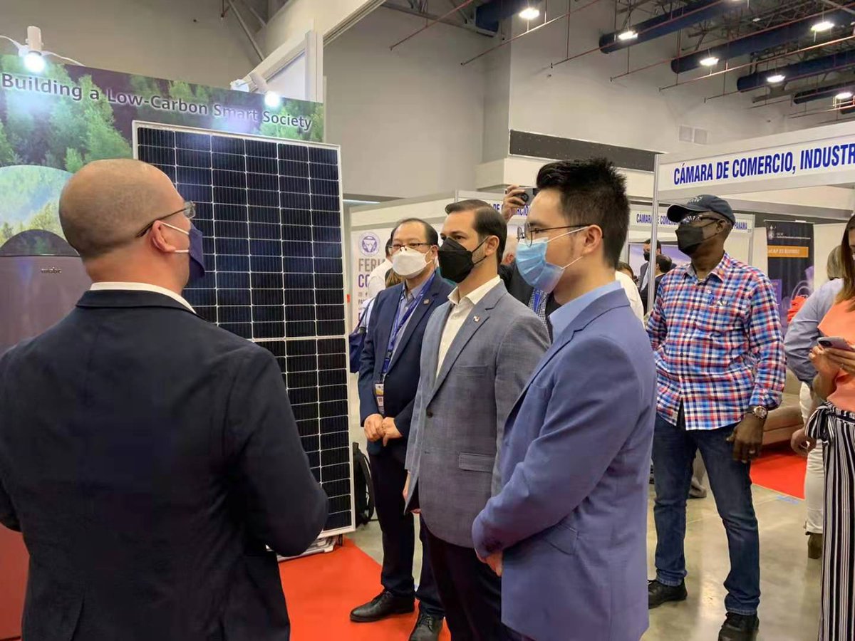 Tanto honor para el pabellón🇨🇳recibir la visita de S.E. el Sr. Presidente <a href="/NitoCortizo/">Nito Cortizo</a> y de S.E. el Sr. Ministro <a href="/rmartinezdlg/">Ramón Martínez</a> <a href="/MICIPMA/">Ministerio de Comercio e Industrias de Panamá</a>, en el primero y el segundo día de <a href="/Expocomer/">Expocomer Panama</a>, respectivamente.