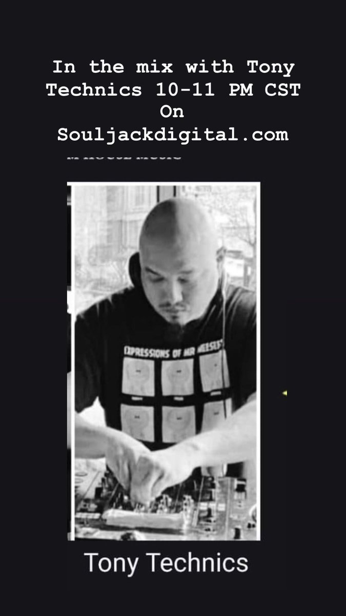 Mixdowns with @mrtonytechnics1 10-11 pm cst on souljackdigital.com #thefridaynightboogie #souljackdigitalradio #southsideofchicago #discohouse #trueschool #rogersparkchicago #onlinemixshow