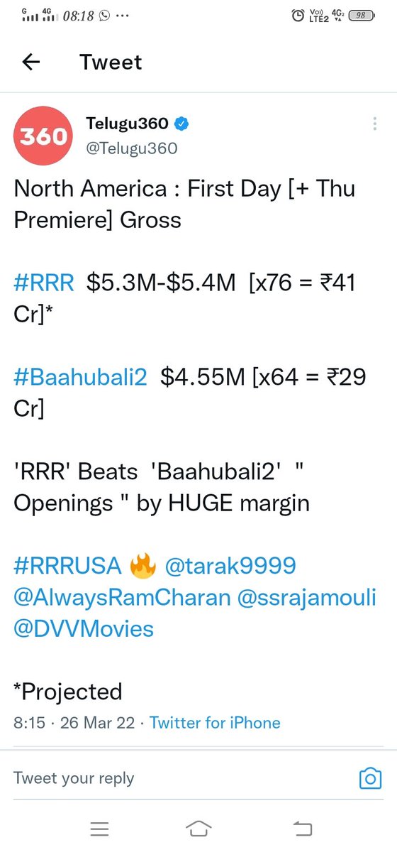 Ikunasanyasirao's tweet photo. . @Telugu360 Anna β€βοΈ
#RRRMovie #RRRT360 https://t.co/5JqEoM8kUo