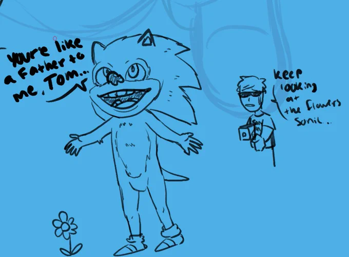 Keep looking at the flowers sonic...............🌻 