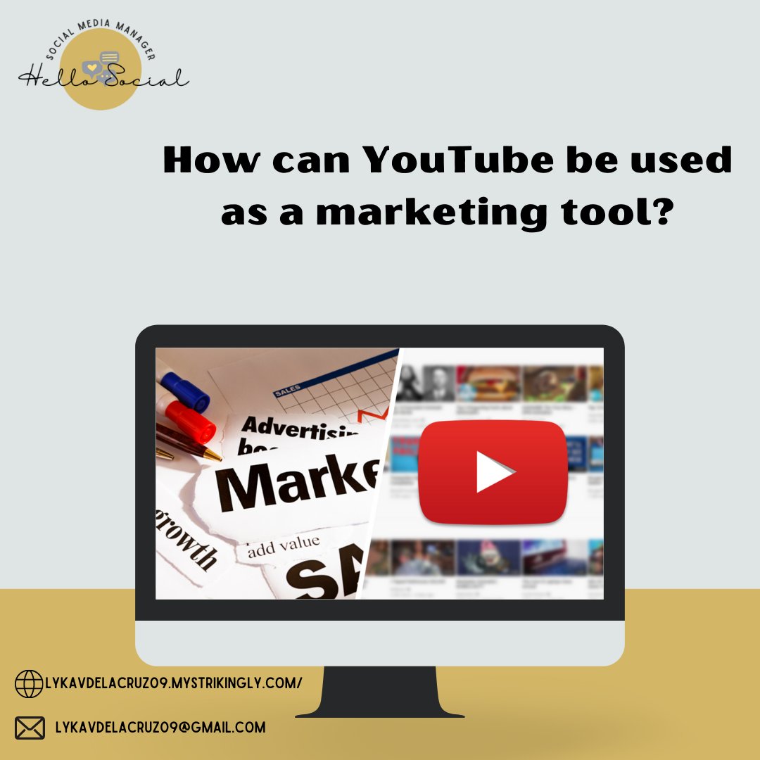 HellosocialLvdc's tweet photo. Every small business owner should consider using YouTube as part of their marketing strategy. 
✅ Showcase Your Products/Services
✅Demonstrate Your Expertise
✅Give a Behind The Scenes Look
etc. 

Website: https://t.co/2B4gYJ8xII
 #hellosocialmanager #youtube https://t.co/396ye6maIv