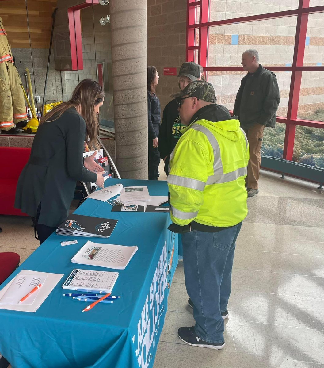LSC_Duluth's tweet photo. Thanks to everyone who attended the LSC Firefighting and Truck Driving Open House! The awesome LSC Student Fire Tech Club helped give tours for guests from Grand Rapids, Floodwood, Duluth, Superior, Hermantown, Proctor, Sandstone and Maple (WI). #LakeSuperiorCollege #VisitLSC https://t.co/iJ4BzemNQH