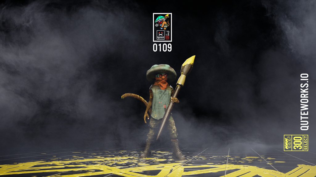 QUTEworks's tweet photo. #109 zombie yellow paintbrush #NFTTraits from the #expatmunki #nftcollection #NFTGiveaway for the next drop. https://t.co/wvlRbJaYkV https://t.co/wMEgMvk6eF