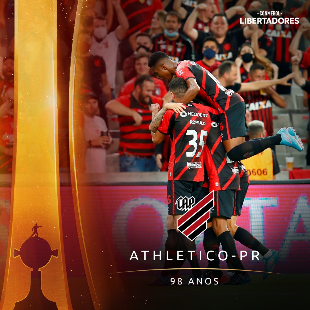 🎂❤️🖤 Parabéns, <a href="/AthleticoPR/">Athletico Paranaense</a>! Finalista da CONMEBOL #Libertadores 2005 e cabeça de chave do Grupo B em 2022, o #Furacão festeja 9⃣8⃣ anos.

👏 Em busca da #GloriaEterna!