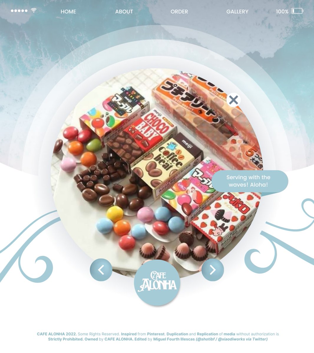 ㅤㅤ

     ┊ ➶ ｡˚ ° Serving with the waves!
                    a delivery for you . . . 

      ➸ <a href="/taizisano/">closed.</a>
      ﹙ here's your libre lil bro !﹚

      ✦ izaza

ㅤㅤ