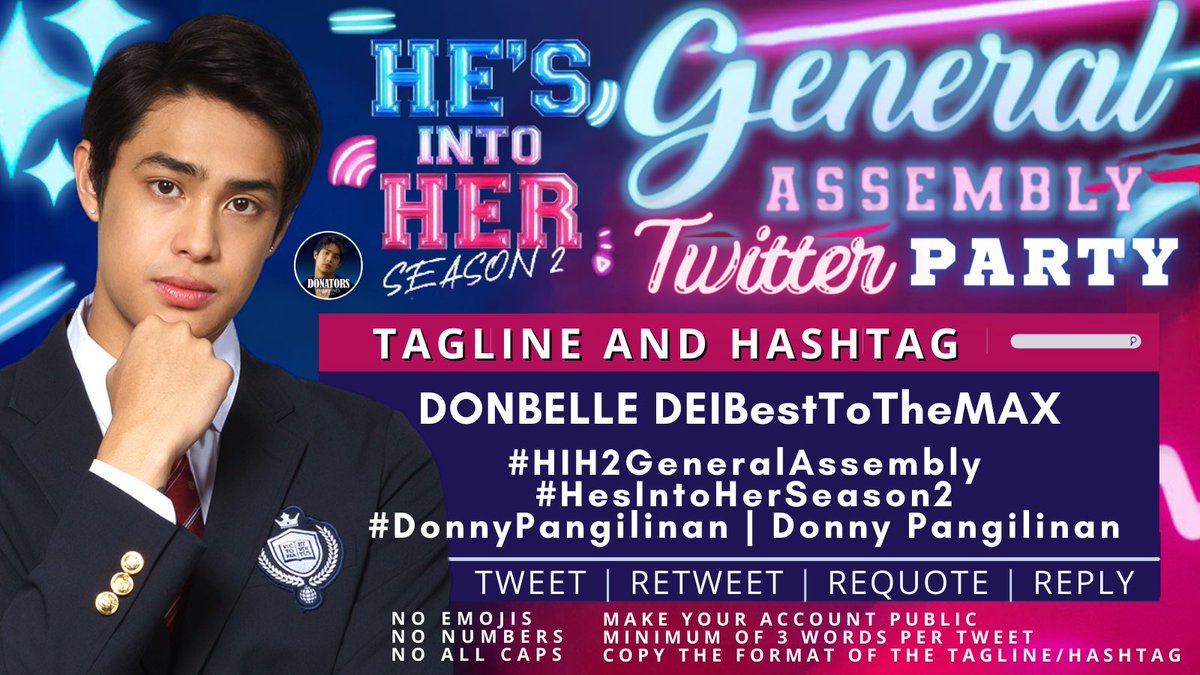 DONATORSPH's tweet photo. Twitter Party for the General Assembly! 💙

Can we get some replies? 😊

DONBELLE DEIBestToTheMAX

#HIH2GeneralAssembly
#HesIntoHerSeason2
#DonnyPangilinan | Donny Pangilinan https://t.co/SznOROQsIg