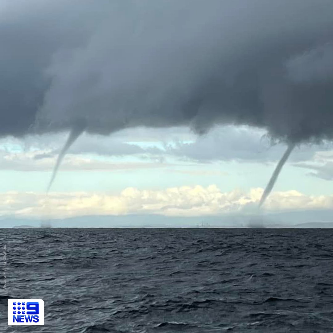 9NewsSyd's tweet photo. A series of water spouts have been spotted off the coast of #Wollongong by residents in #PortKembla, #Woonoona and #Warilla.

The spouts come as a SEVERE thunderstorm warning has been issued for the region.

MORE DETAILS: https://t.co/pZz7r00lWp

#9News https://t.co/HjDPEMmHMb