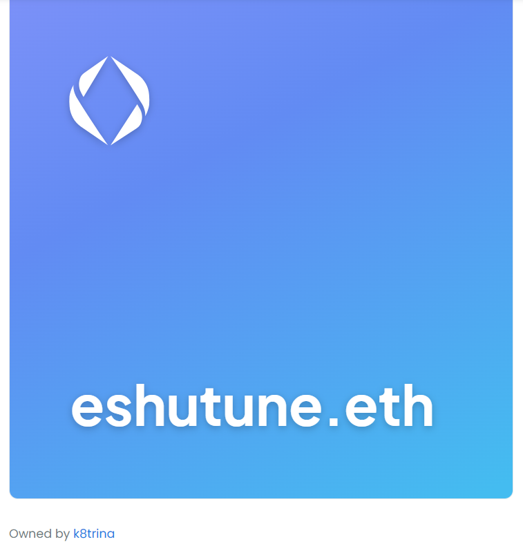 katrina0x's tweet photo. On the heels of the Gucci ENS sale, @hannibalburess decided to lock in the ENS for @eshutune. @artistsUnionDAO is helping the community by reserving ENS domains for artists to claim later. Please DM me to help Hannibal get his domain for a wholesome Web3 good deed #freeHB https://t.co/wnbLWeHjHQ