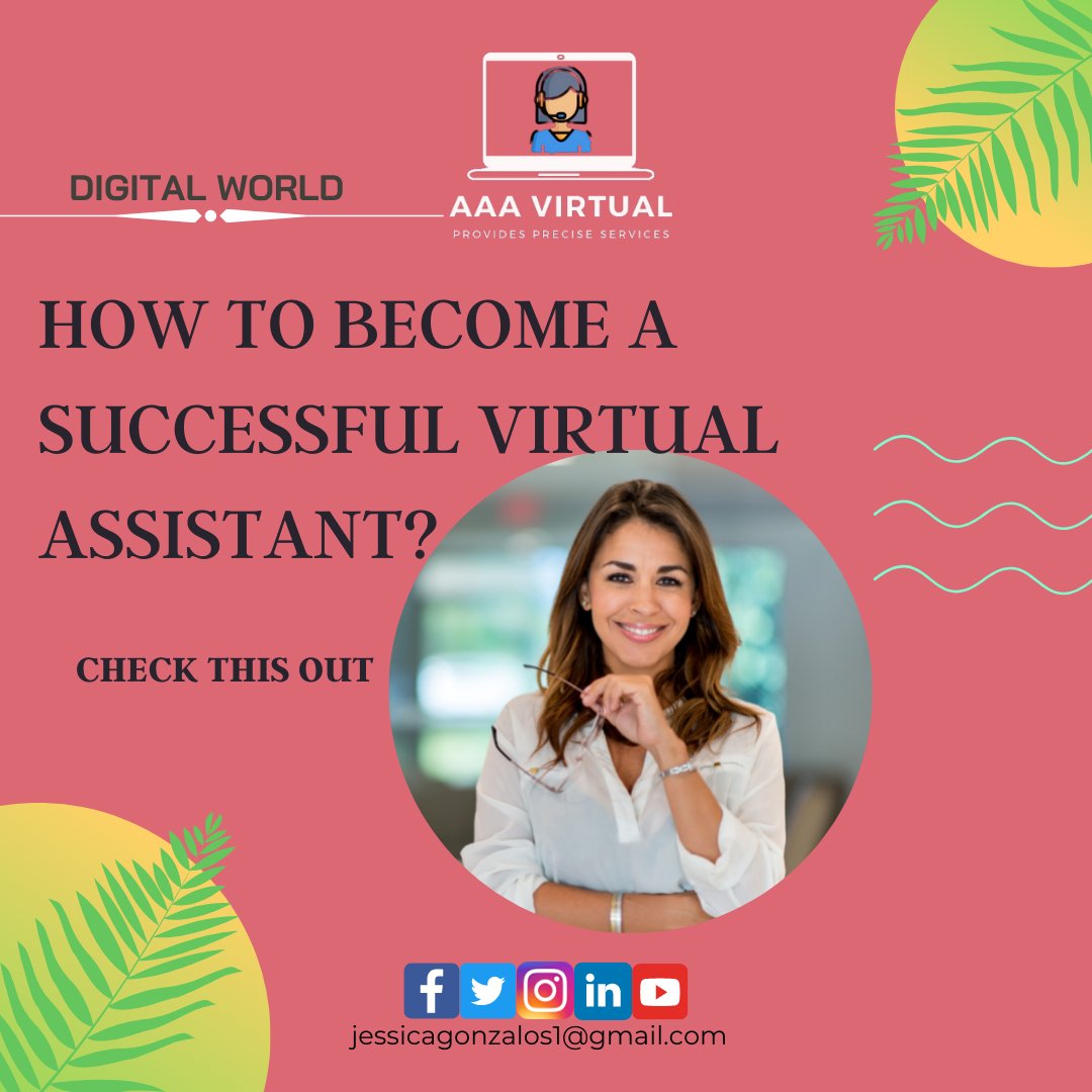 JessicaGonzalos's tweet photo. 📌Being a Virtual Assistant has many advantages, but still requires you to maintain a certain amount of professionalism.🔯
Check this link for more info.
https://t.co/cS99KisB2b 
Message me for more info
jessicagonzalos1@gmail.com 
#AAAGraphics 
#successful 
#workgoal 
#assistant https://t.co/hM8n9QRlzs