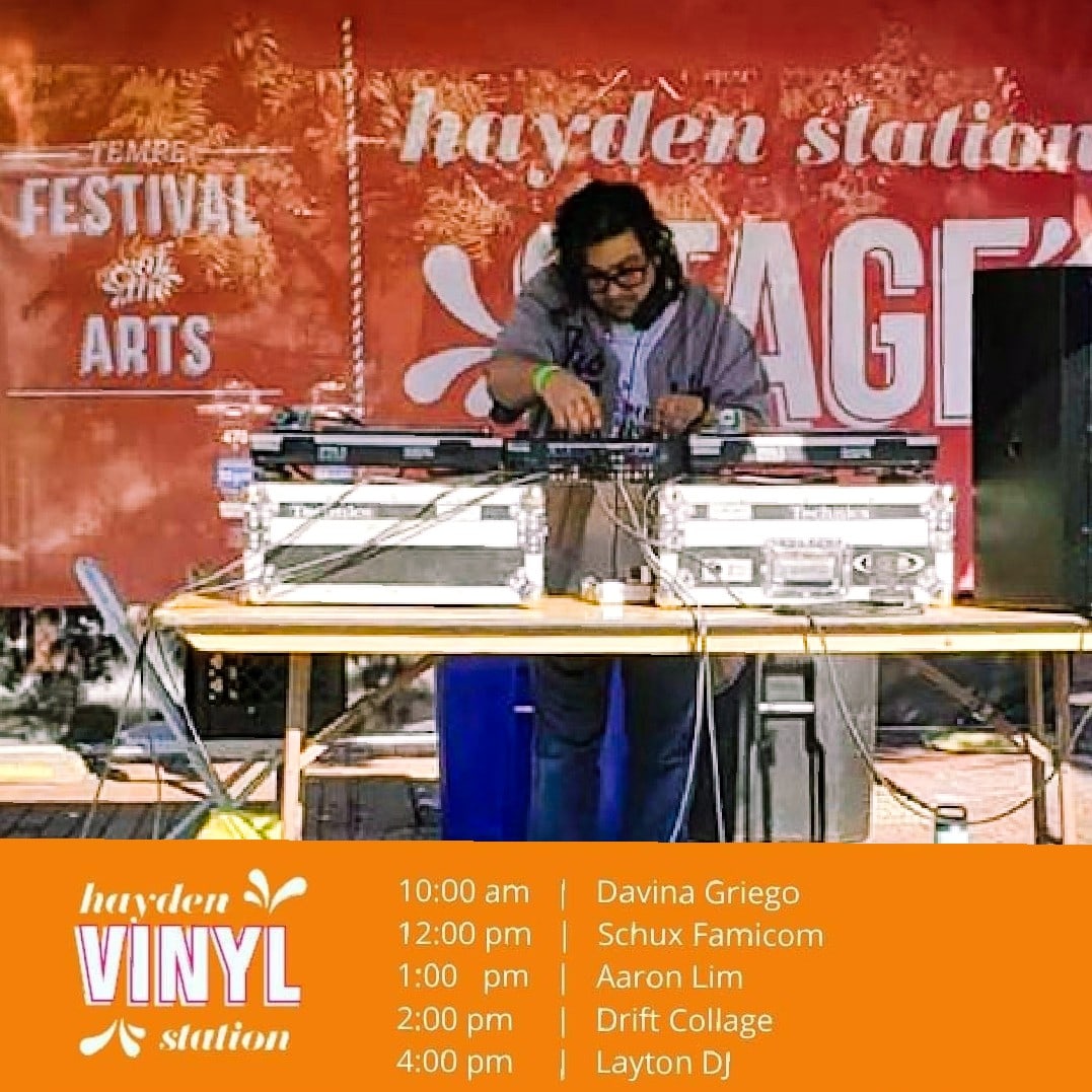 SchuxFamicom's tweet photo. Doing a thing Saturday, March 26th at @TempeArtFest at the Hayden Vinyl Station Stage. #millave #tempe #dj #tempefestivalofthearts @DowntownTempe https://t.co/gBLQLTOwFJ https://t.co/uzASeraf8r