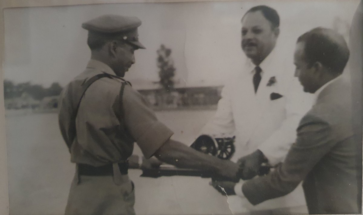 Lt Col Muhammad Sarwar Khan (late), being presented showjumping trophy by 2nd President of Pakistan, Field Marshal Muhammad Ayub Khan in 1960. 60 years latter his grandson Usman Khan became the first Pakistani to qualify for Olympics (Tokyo 2020) 🇵🇰. #nayeuraan #drfehmidamirza