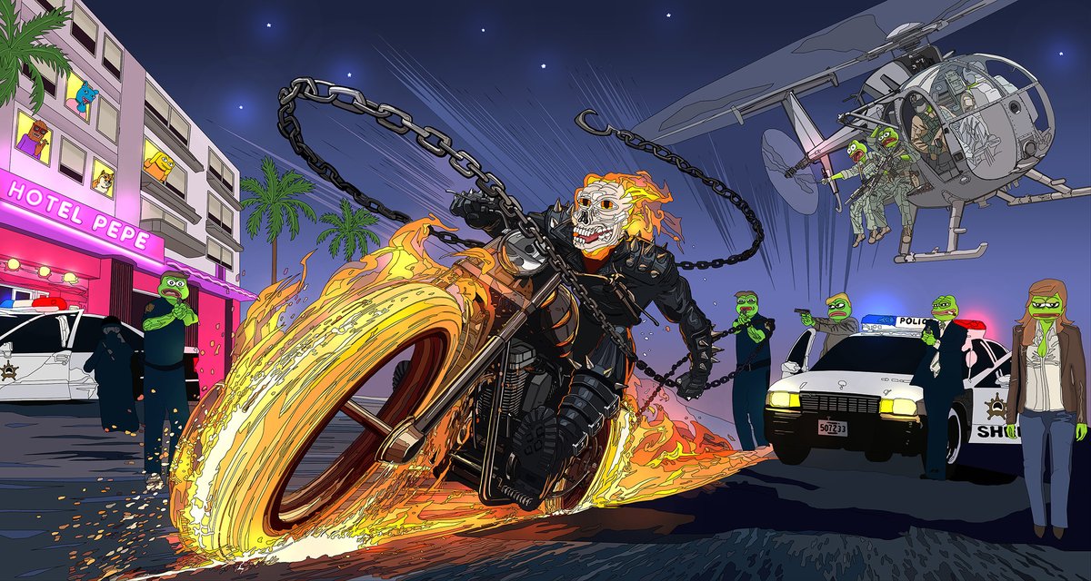 jaggedVIP's tweet image. 🔥✴️ Pepe the Ghost Rider ✴️🔥