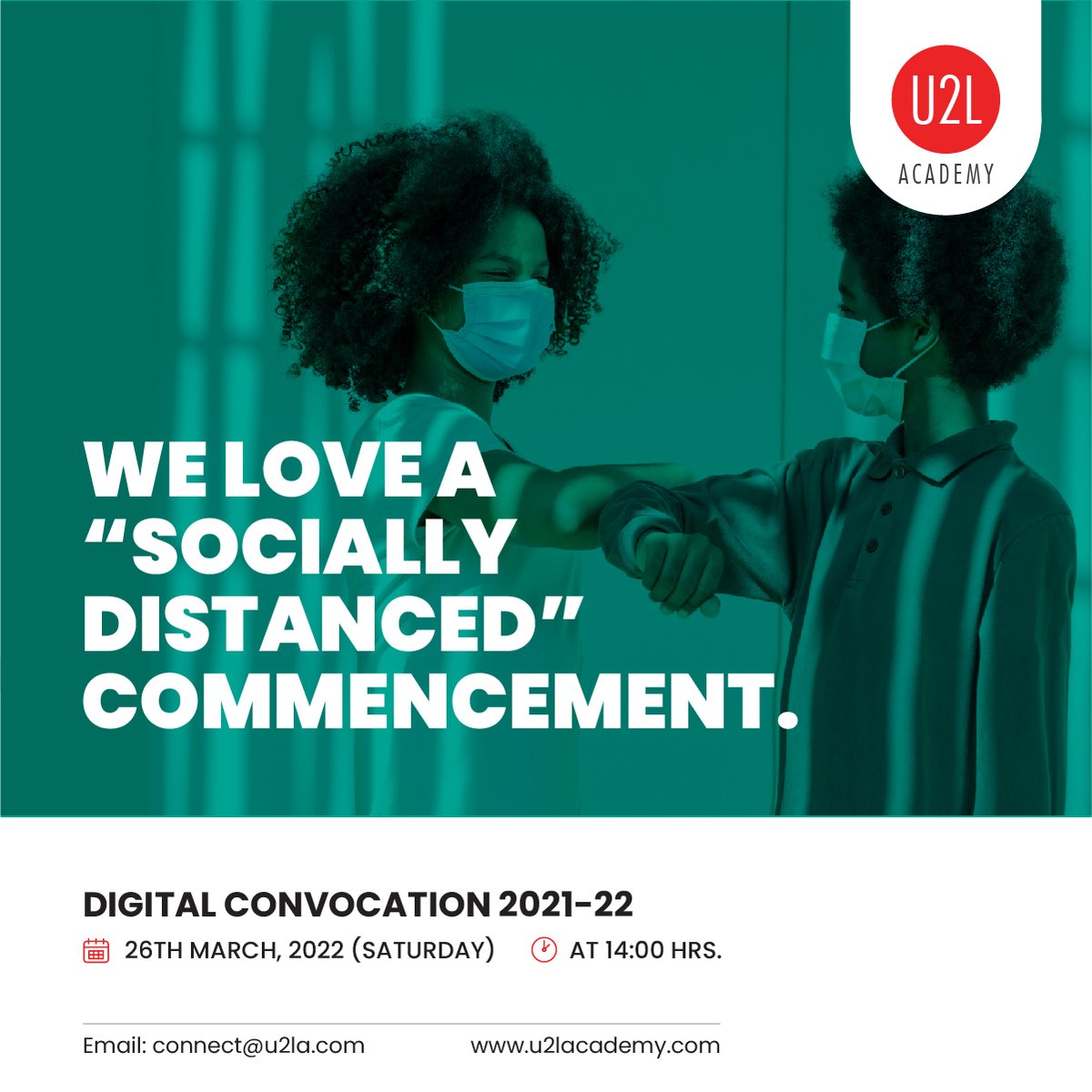 U2LAcademy's tweet photo. U2L Academy - Digital Convocation Ceremony 2021-22.
Please do register and be a part of the event.
https://t.co/3Crib8Iu3s
#career #HR #opportunity #internship #convocation https://t.co/kFvSjx4UFn