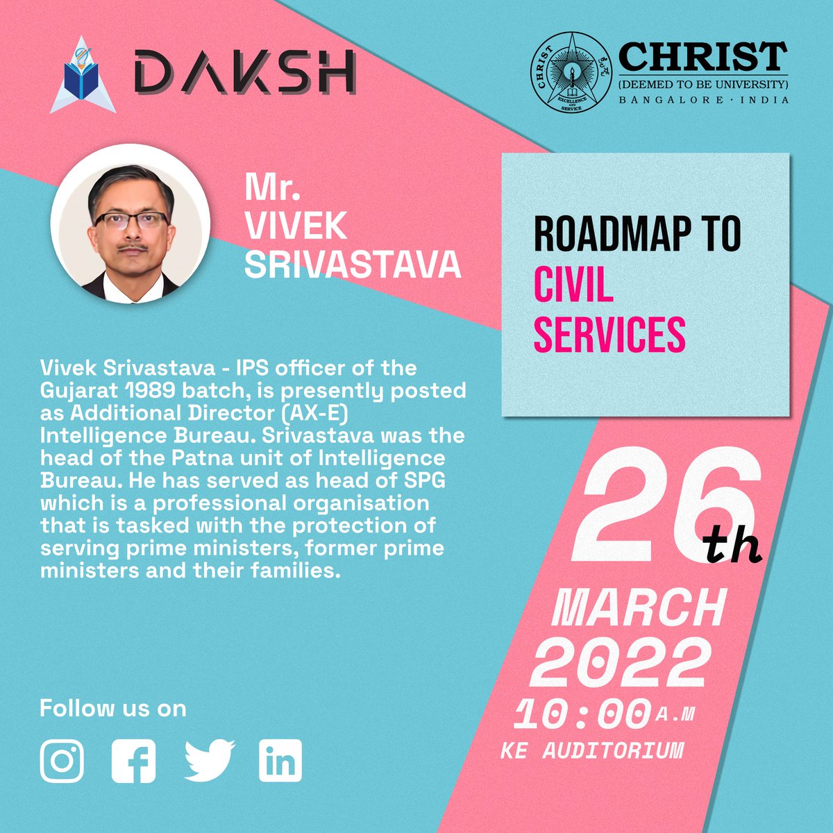 dakshedufair's tweet photo. DASKH 2022 brings you a plethora of established speakers from diverse fields through Career Dialogues. 

Join us on our campus or catch us live on YouTube: https://t.co/KGDnn8Cl9G https://t.co/2Fr6JXsrWi