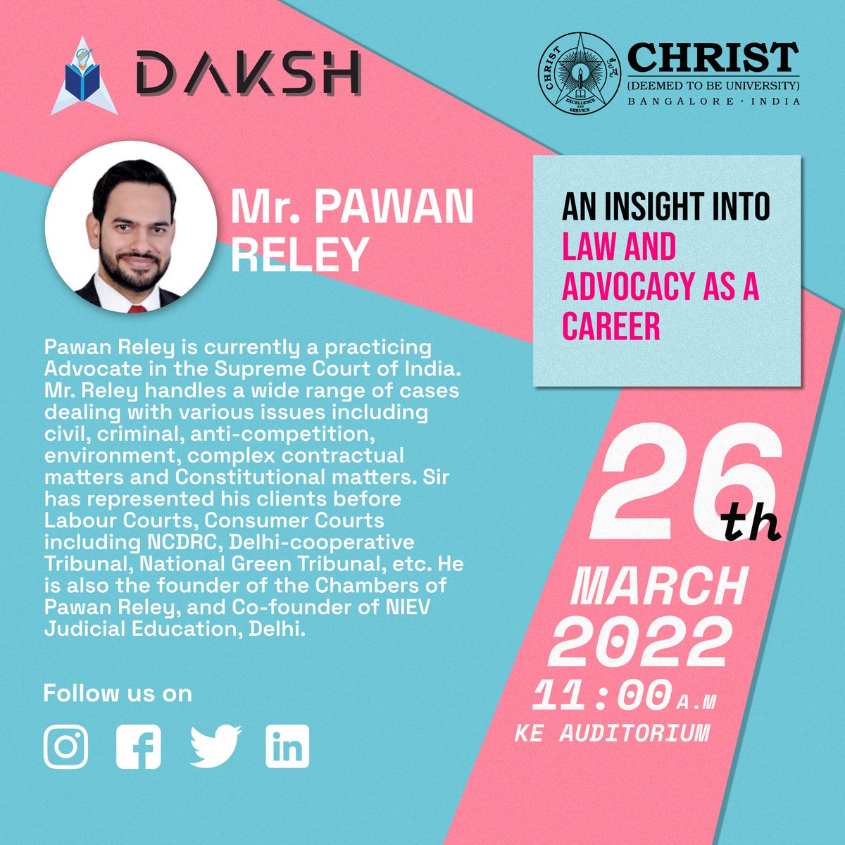dakshedufair's tweet photo. DASKH 2022 brings you a plethora of established speakers from diverse fields through Career Dialogues. 

Join us on our campus or catch us live on YouTube: https://t.co/KGDnn8Cl9G https://t.co/2Fr6JXsrWi