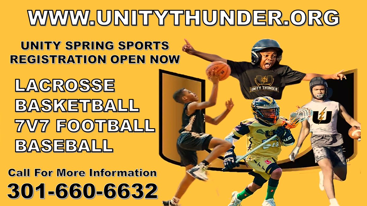 UNITYThunder's tweet photo. Registration is open for UNITY Thunder's Spring sports season. We have programs in #lacrosse, #football and #basketball. Learn more about our programs at https://t.co/ZU3KaOHAwZ. https://t.co/YUnD0ATUAD