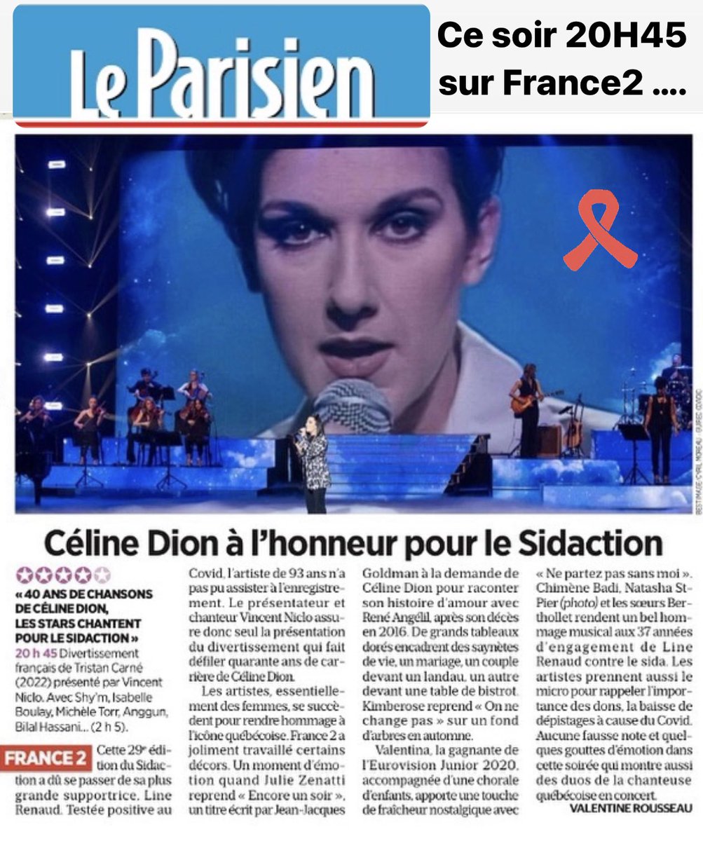 Vincent NICLO (@vincentniclo) on Twitter photo CE SOIR 20H45
SIDACTION 🌟
Je vous donne rendez-vous ce soir sur France 2 pour la 29ème édition du <a href="/Sidaction/">Sidaction</a> sous la présidence de notre <a href="/linerenaud/">Line Renaud</a> nationale et de <a href="/JPGaultier/">Jean Paul Gaultier</a>
Tout le week-end on compte sur sur vous pour appeler le #110
Merci <a href="/le_Parisien/">Le Parisien</a> CE SOIR 20H45
SIDACTION 🌟
Je vous donne rendez-vous ce soir sur France 2 pour la 29ème édition du <a href="/Sidaction/">Sidaction</a> sous la présidence de notre <a href="/linerenaud/">Line Renaud</a> nationale et de <a href="/JPGaultier/">Jean Paul Gaultier</a>
Tout le week-end on compte sur sur vous pour appeler le #110
Merci <a href="/le_Parisien/">Le Parisien</a>