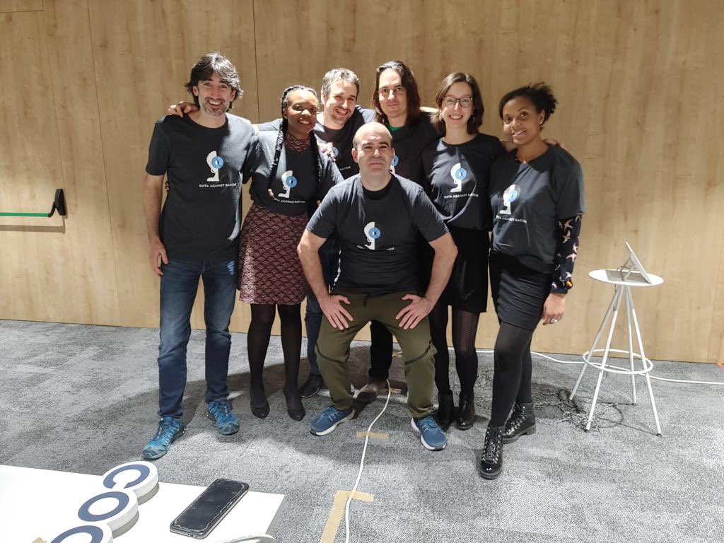 bcnanalytics's tweet photo. Yesterday we had a blast in the kick-off of our Datathon against racism. Good vibes and a nice challenge ahead for the 10 teams participating: buod a model to classify a text message as racist / non-racist. Next Friday 1st we will have the prize awards! https://t.co/88eZSZ6UOK