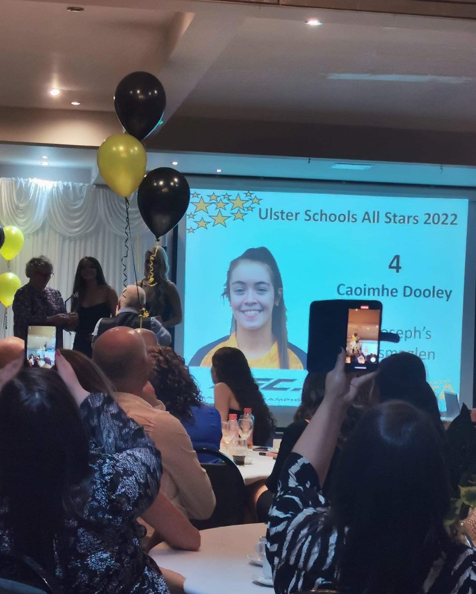 Congratulations to our @UlsterLadies All Star Caoimhe Dooley! 

Pictured with her very proud PE teachers Mr Burke and Miss Kenny after Caoimhe received her award in Kelly's Inn last night!💚💛@crossrangers @ArmaghLGFA @StjoesPE_Sport