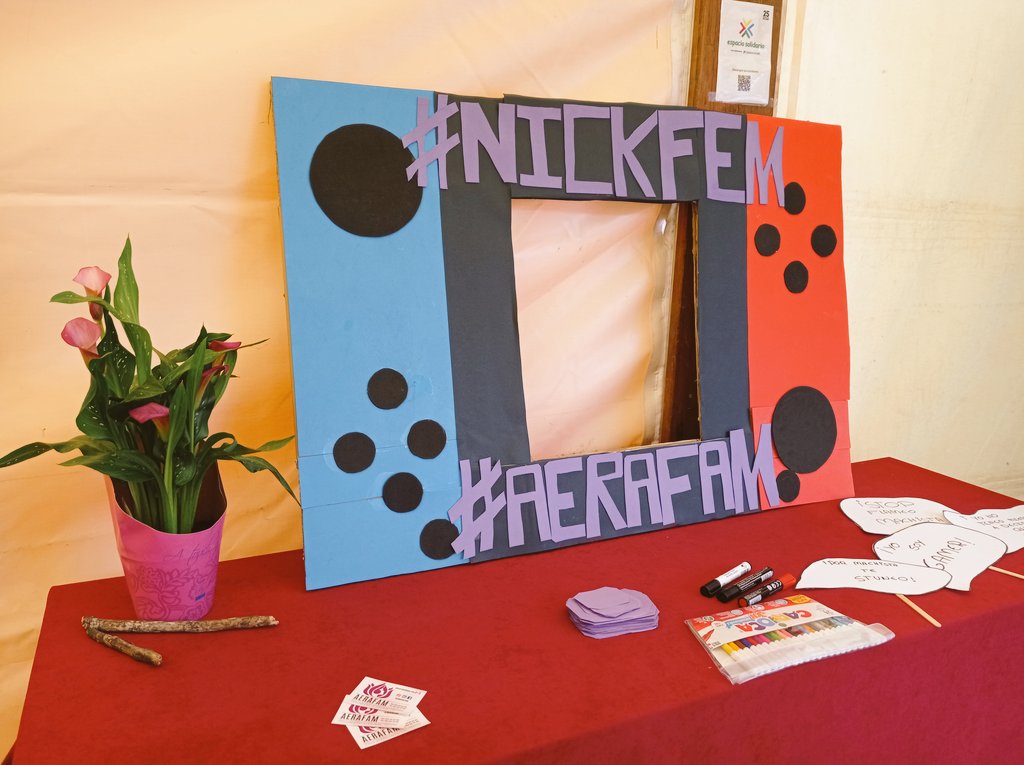 aerafam's tweet photo. Todo listo para hablar sobres #mujeresgamer en el #espaciosolidario de #FestivalDeMalaga 
Ven a vernos y ve pensando tu #nickenfemenino https://t.co/ICG8yIbkr1