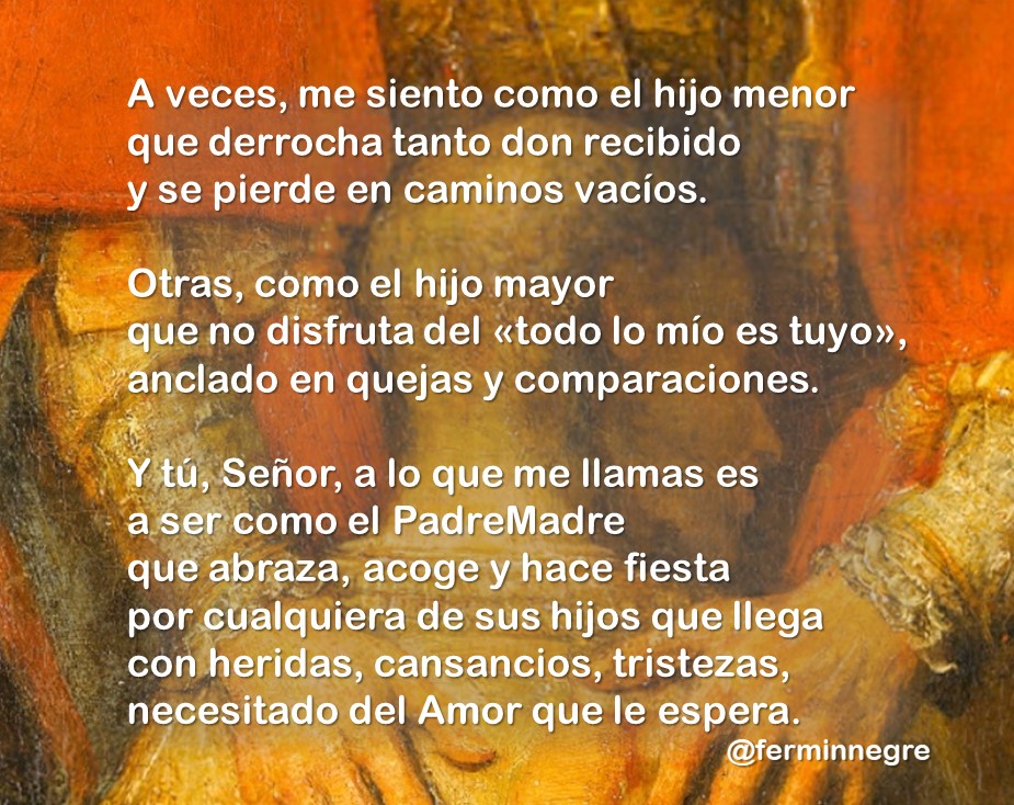 El sacerdote malagueño <a href="/ferminnegre/">🪔 Fermín Negre 🎏</a> del <a href="/grupoIxcis/">🎏 Ixcís 🎶</a>  ofrece un nuevo #gospeltuit para meditar el #EvangeliodeHoy. ¿Y tú, con cuál de los hijos te identificas?