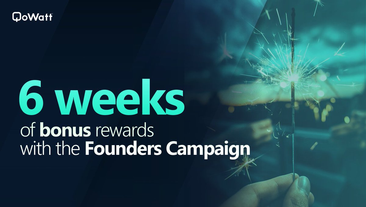 QoWattEcosystem's tweet photo. QoWatters, something huge is coming that you don’t want to miss.

The earlier you mint, the more rewards you will earn.

Take full advantage of the initial 6 week period. This is the start of the Founders Campaign.

Become a Founder
https://t.co/gzHikgxOq4
https://t.co/2rKxcjxfPc https://t.co/YclSwga3Yy