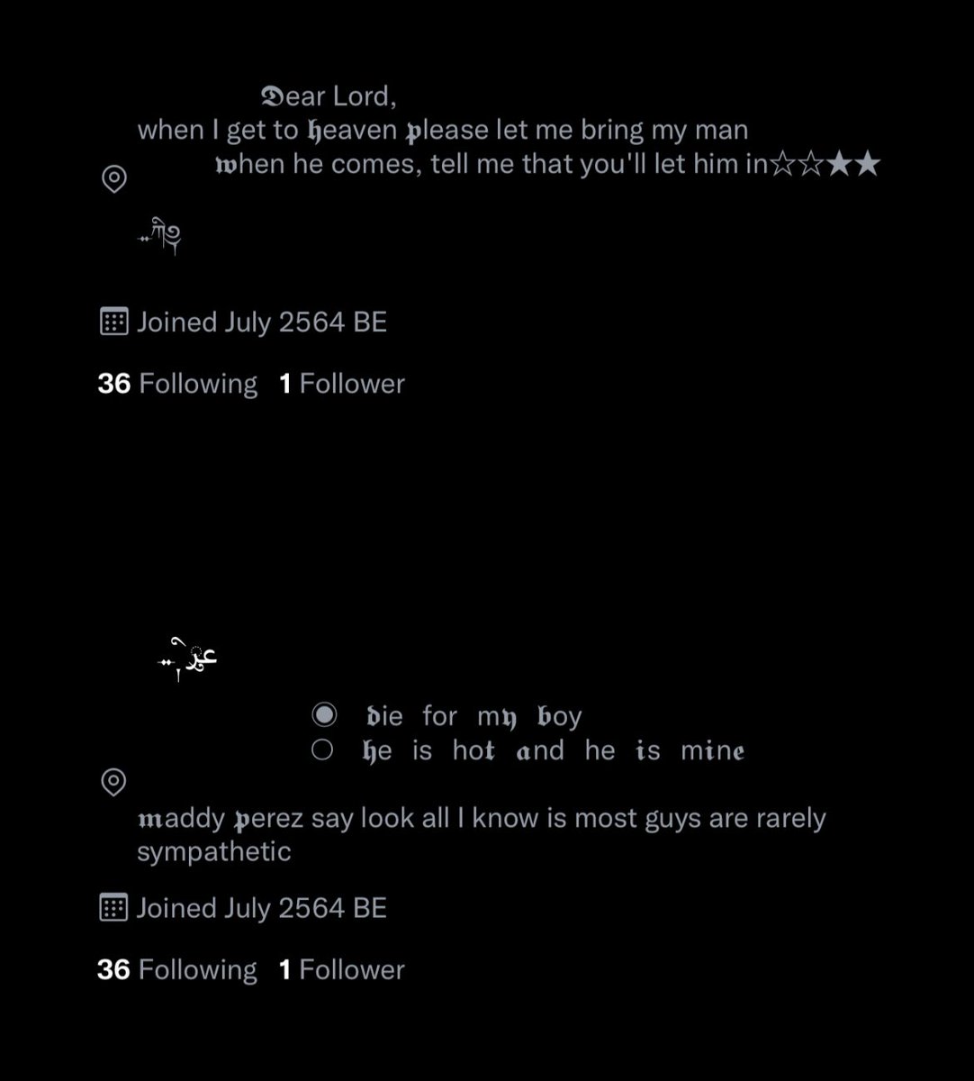 𓈒 all 15 baht ( 4 set ) 𓈒
❤︎ free for first mt
mention or dm✅
𓈒 can edit text only 𓈒