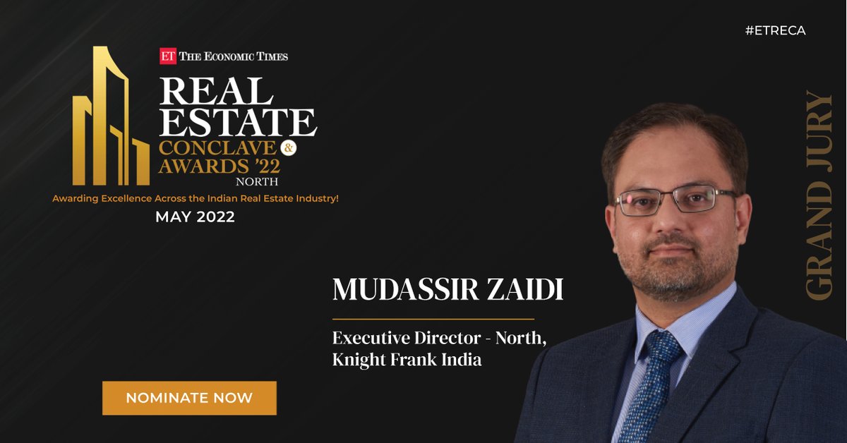 Meet <a href="/zaidimudassir/">Mudassir Zaidi</a>, <a href="/KnightFrank_IN/">Knight Frank India</a> our Grand Juror for #ETRECA NORTH

Don't miss a chance to impress the Grand Jury! Submit you entries soon

To nominate, write to divya.thakker@timesinternet.in

#ETREALESTATEAWARDS #NORTH #TheEconomicTimes #RealEstate #NorthIndia #NominateNow