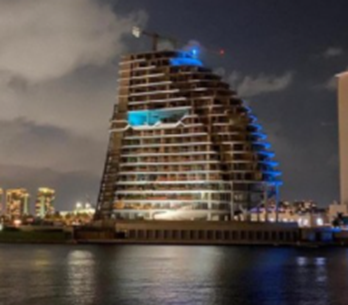 CTMConstruccion's tweet photo. Grupo Luximia @LuximiaMx concluyó finalmente la construcción de #SharkTower, en #Cancún, un edificio en forma de aleta de tiburón con 141 unidades, con una inversión global de 125 millones de dólares, y algunos incrementos inevitables de estas épocas https://t.co/5KGQPVY0Bt
