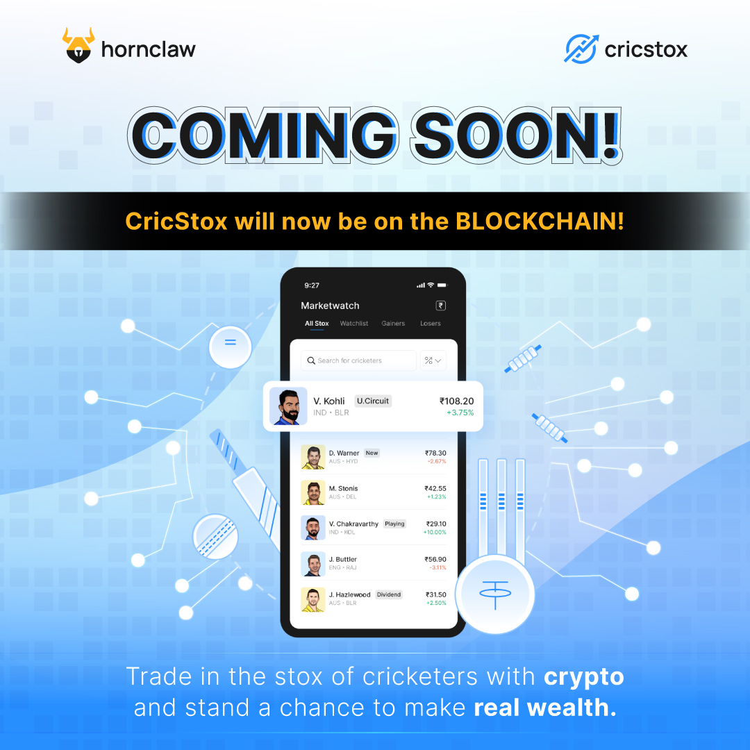 CricStox's tweet photo. **Announcement**

For the last couple of months, our team was busy building a new avatar of your favourite cricket trading game for the world of web3!

Join us on this exciting journey by participating in the ever-growing CricStox community!

Stay tuned for more details! 

#WAGMI https://t.co/O6SUIS7Vdb