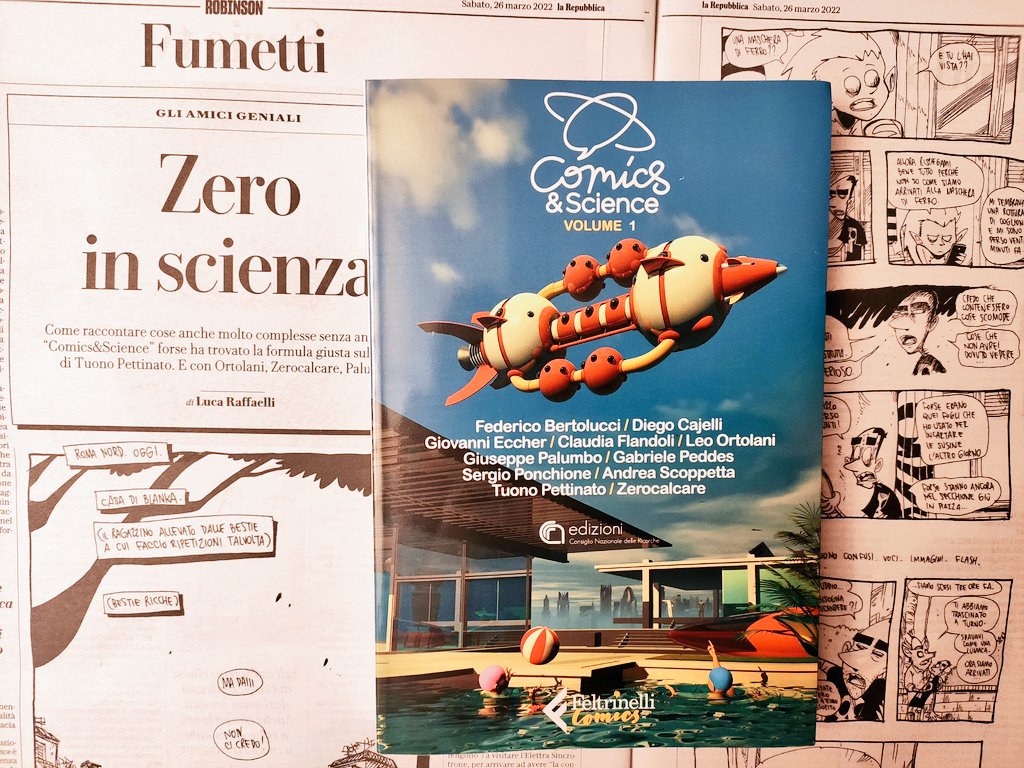 feltrinellied's tweet photo. "#Zero in #Scienza" ⚗️👨🔬👨🏿🔬
Anche @zerocalcare tra i protagonisti di #ComicsAndScience #FeltrinelliComics, da giovedì prossimo in libreria. Se ne parla oggi su @Robinson_Rep https://t.co/CkFEEhwJLk
