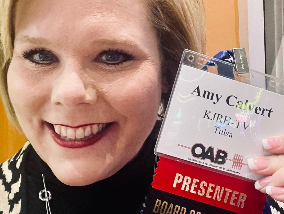 AmyCalvert's tweet image. 2022 Oklahoma Assoc. of Broascasters conven.  I was elected Chair of the OAB.  I’m honored! LOCAL broadcast and radio is so important. We provide weather &amp;amp; news that KEEPS your family safe.  My job is to fight to protect that. 2News OK Community Station!