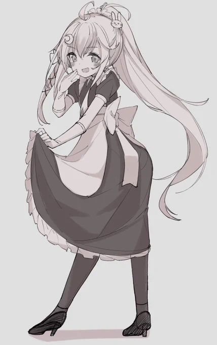 メイドうーちゃん描くぴょん 