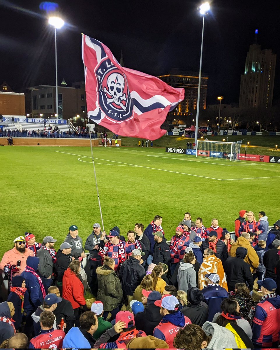 Still buzzing after finally making it up to STL for a match and having a chance to hang with the <a href="/StLouligans/">St.Louligans ☠️</a>. You all are awesome and it was a thrill to sing along for 90+ minutes. Can't wait for the next one. <a href="/stlCITYsc/">St Louis CITY SC</a> #STLvRNY