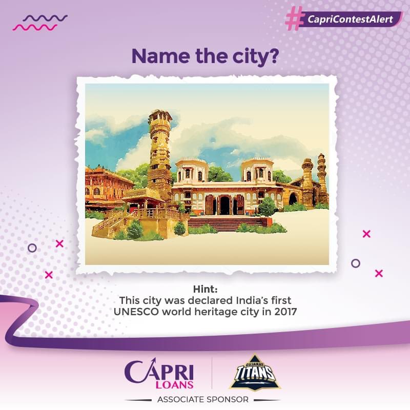 #ContestAlert 
An important industrial and economic hub of India, this city in Gujarat is also the second-largest producer of cotton in India. 

Answer this question and stand a chance to win exciting prizes

#capricontestalert 
#CapriLoans #GujaratTitans