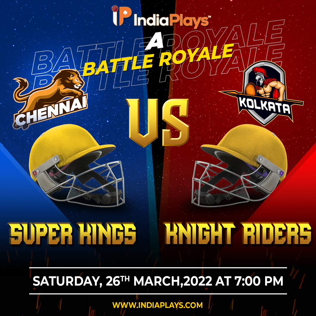 PlaysIndia's tweet photo. All geared up for the match? Pick your team and head into the battle.
CSK face-off Kolkata in an epic clash! #CSK vs KKR #IPL2022  #indiaplays Visit https://t.co/DcJmqkjlgE and walk away with a cash prize! https://t.co/Smo1q2XbE2