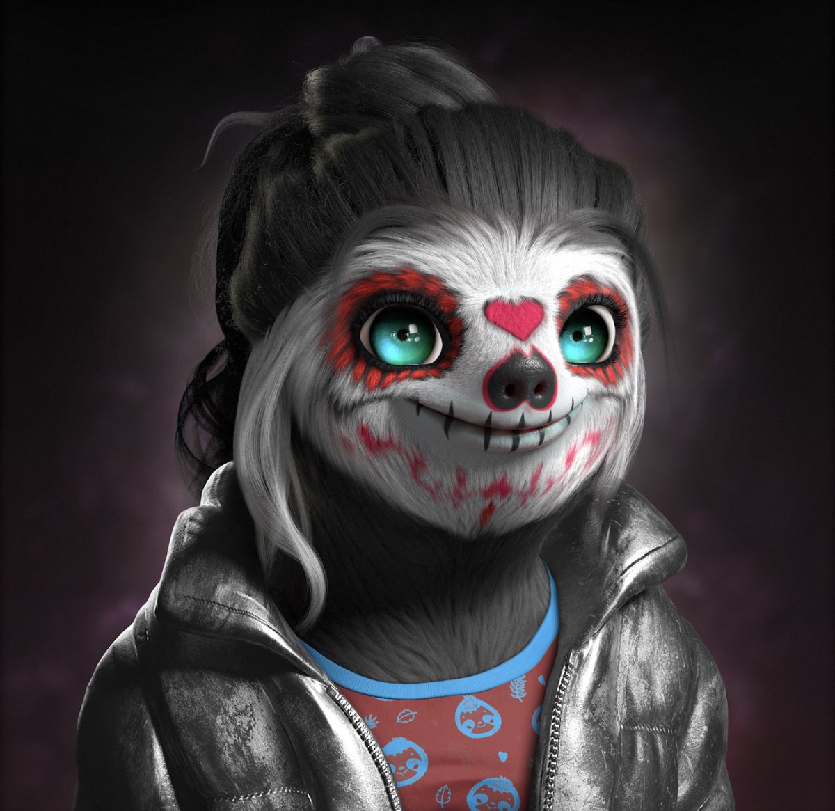 Jesper1992NFT's tweet photo. Here is my female @HYPER_SLOTHS 🦥🦥🦥#hypersloths #NFTs #C2E https://t.co/CY5EPGNvD7